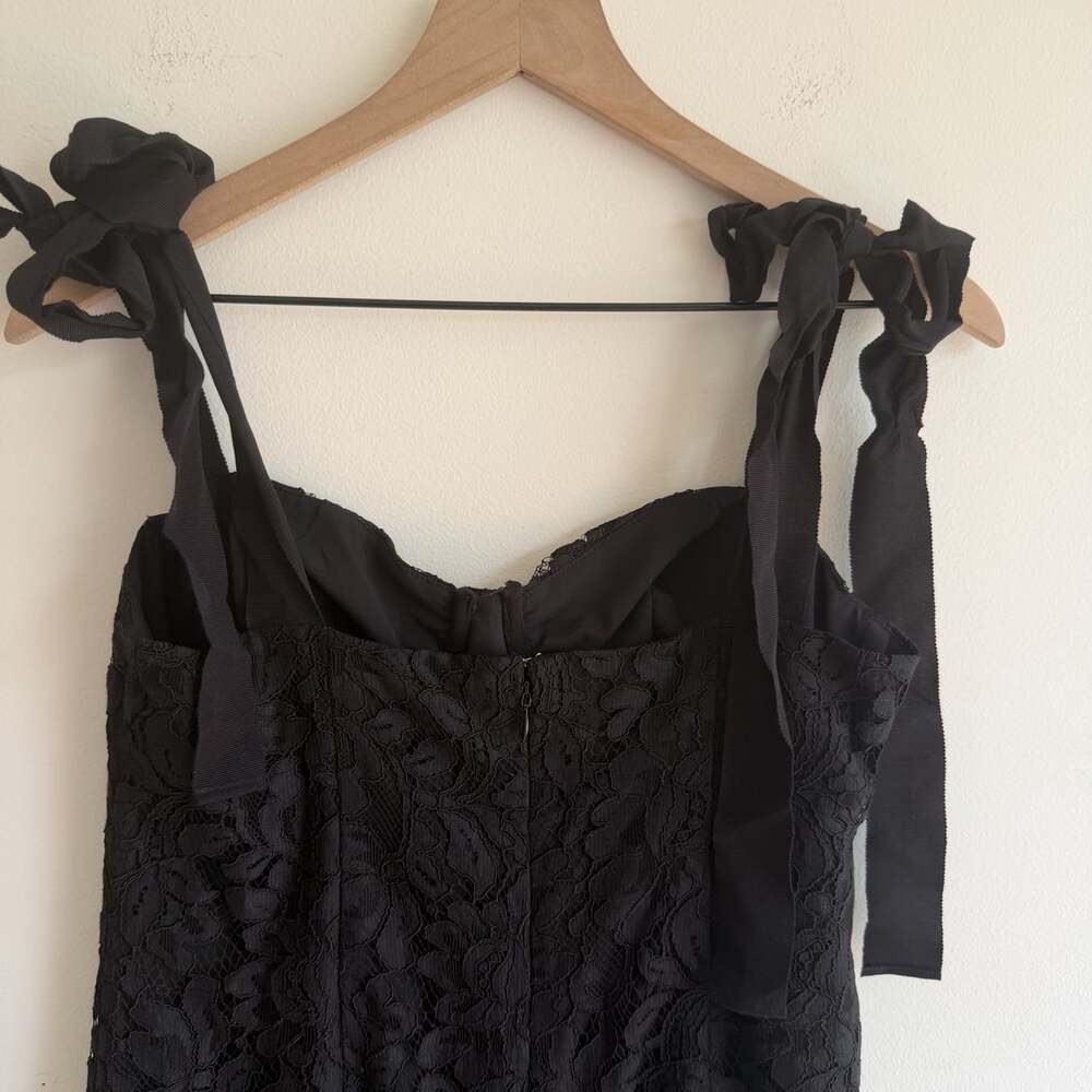 NWT Lovers And Friends Mary Kate Black Lace Midi Dress Size M Sweetheart $238 - Picture 7 of 10